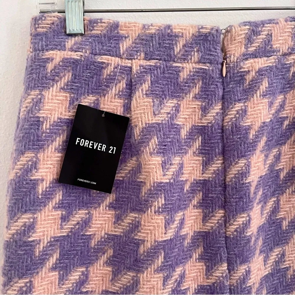 Forever 21 Tweed Skirt Purple and Pink Size Medium - Picture 8 of 12